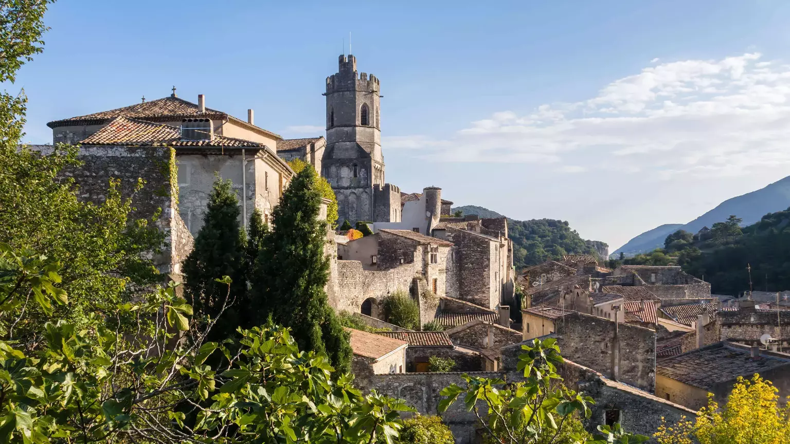 Het middeleeuwse stadje Viviers aan de Rhône